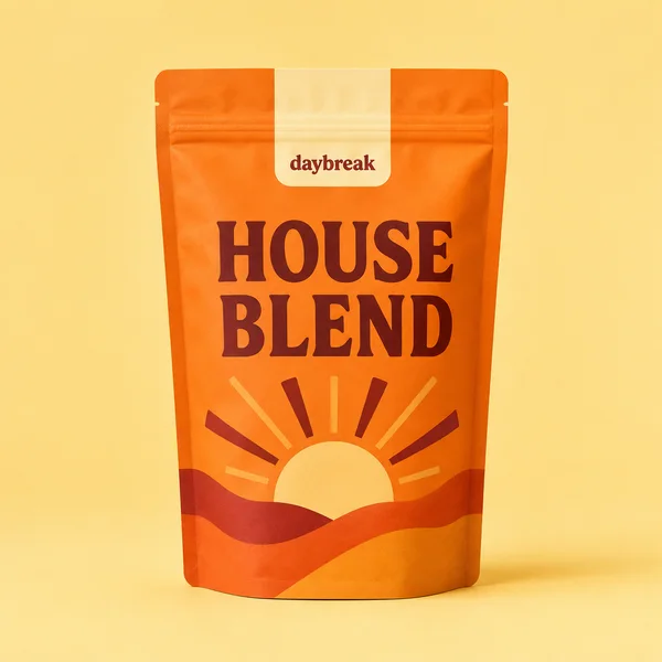 Daybreak house blend coffee bag